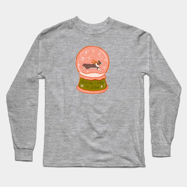 Dashing Through the Snow Long Sleeve T-Shirt by Doodle by Meg